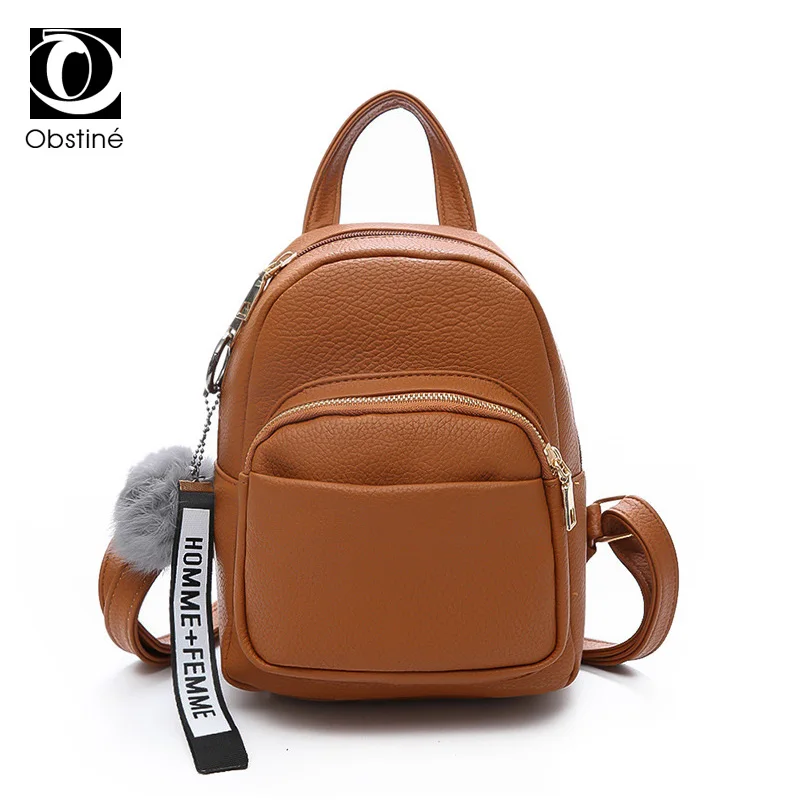 Cute Female Backpack Small PU Leather Backpacks for Women Back Pack Mini Daypack for Girls ...