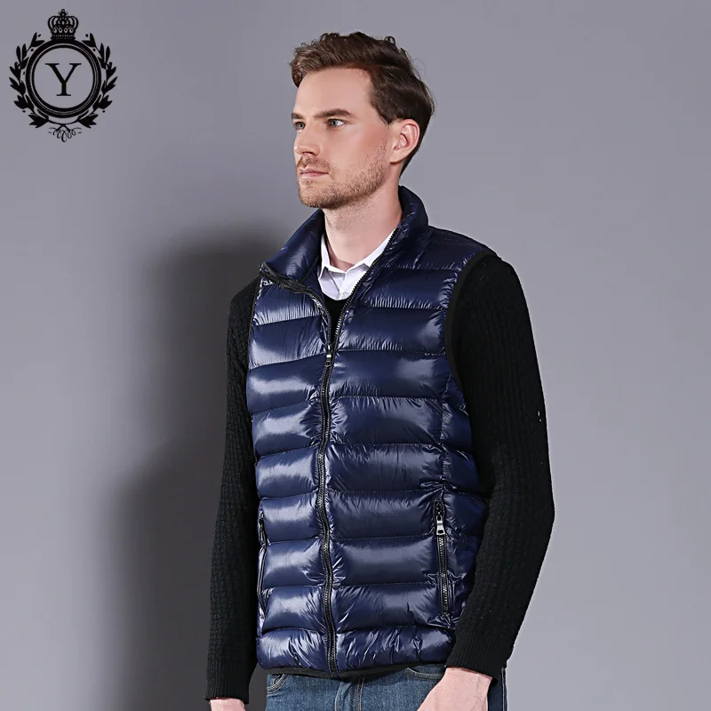 COUTUDI M-5XL Men's Sleeveless jacket Vest Winter Casual Slim Coats Sequins Men's Duck Down Vest Plus Size Waistcoat for male COUTUDI M-5XL Men's Sleeveless jacket Vest Winter Casual Slim Coats Sequins Men's Duck Down Vest Plus Size Waistcoat for male