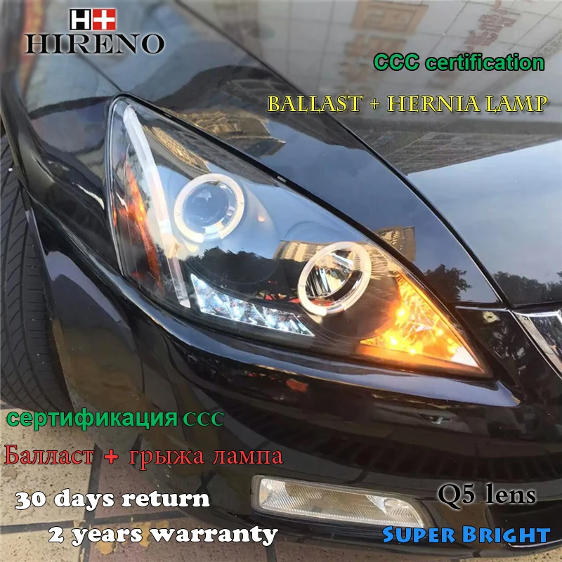 Hireno Car Styling Headlamp For 2003 2007 Honda Accord Headlight Hireno Car Styling Headlamp For 2003 2007 Honda Accord Headlight Embly Led Drl Angel Lens Double Beam Hid Xenon 2pcs In Light From
