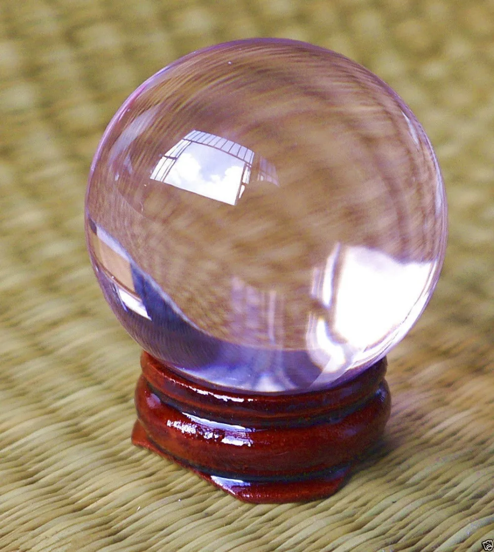40 мм + подставка Азиатские Стекло розовый магический хрустальный шар Сфера|sphere