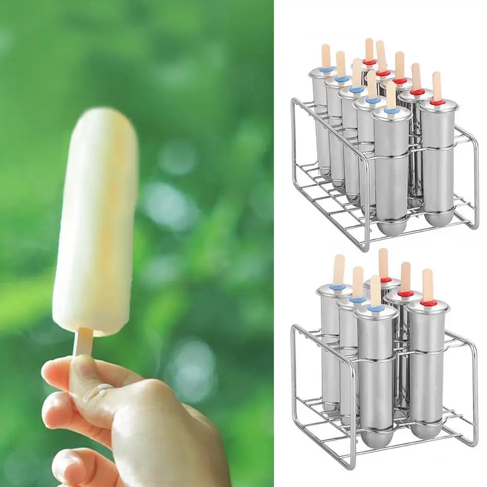 

Household 304 Stainless Steel Popsicle Mold Set Of 6/10 Pcs DIY Fruit Innovative Ice Tube Mold Home Kitchen Supplies