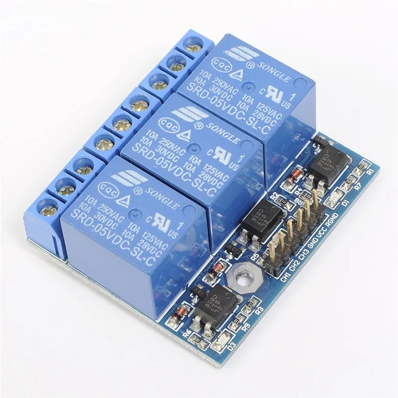 3 Channel Relay Module With Optocoupler Isolation Opto isolated