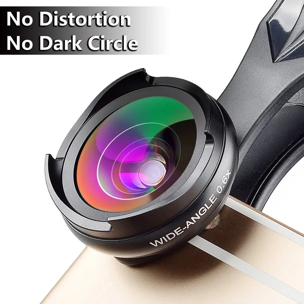 

WRUMAVA 2 in 1 Cell Phone Lens 0.6X Super Wide Angle Lens & 12X Macro Lens Clip Camera Lens Kit for iPhone 8 Samsung S9