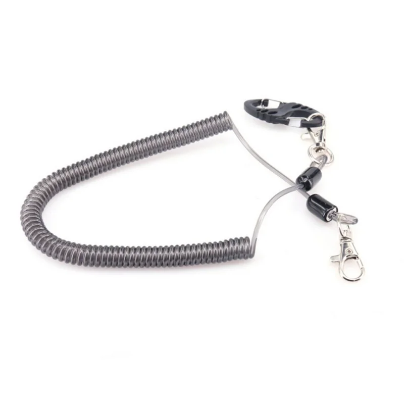 

Fishing Security Rope Fishing Coiled Lanyard Safety Rope Wire Steel Inside Attached with Fishing Drop Rope Fishing Tackle Tools
