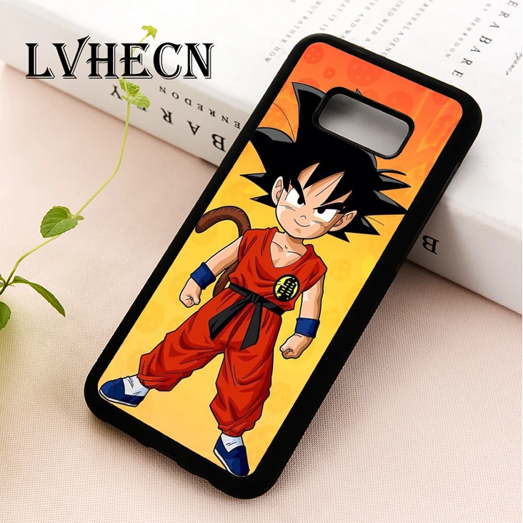 

LvheCn phone case for Samsung S5 S6 S7 S8 S9 S10 EDGE PLUS S10e lite Note 5 8 9 Dragon Ball Kid Son Goku boy child Kakarotto