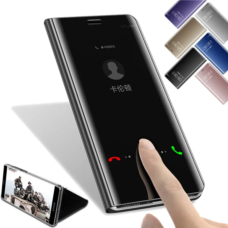 Mirror-Flip-Leather-Cases-For-Huawei-Mate-10-Pro-Mate-9-Coque-P8-P9-P10-Lite (4)