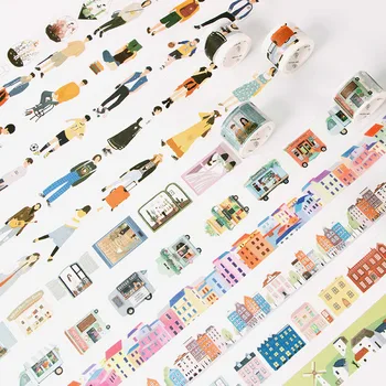 

1 PC 24 Style Creative Modern People City Daily Life Washi Tape Scotch DIY Scrapbooking Decorative Masking Tape