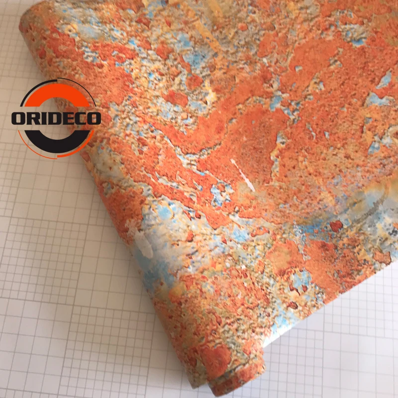 orange rust camo vinyl wrapping 5