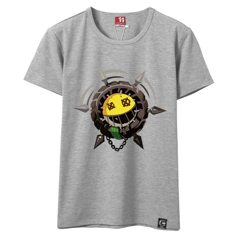 Забавная футболка JunkRat Мужская с коротким рукавом серая унисекс костюм для