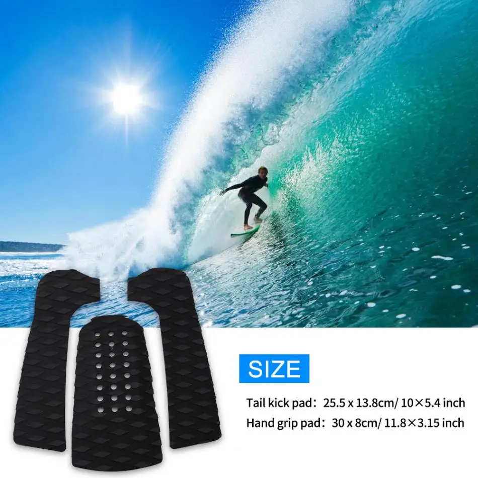 

Black Surf Pad EVA Tail Pads Surfboard Surfing Mat Surfing Surfboard Anti-Slip Traction Pad Water Sports Surfing Accessories