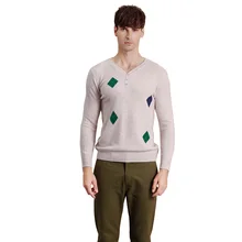 ZHILI удобный Мужской приталенный легкий мягкий приталенный свитер с v-образным вырезом