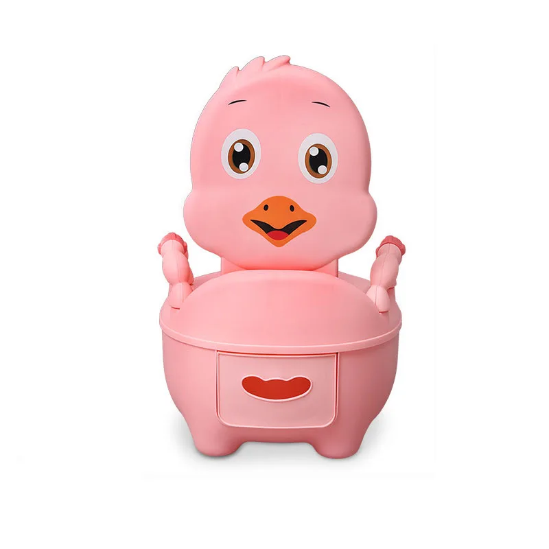 Дешевый детский горшок для обучения туалету, пластиковый детский горшок бесплатно - Цвет: Розовый