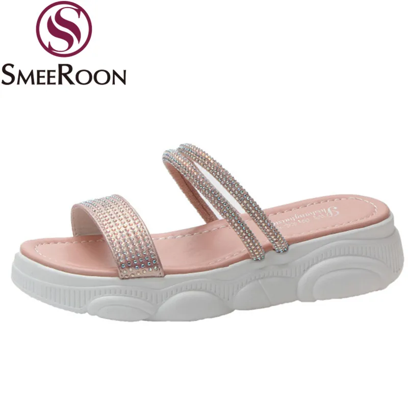 Smeeroon/2019 г. Новые летние сандалии женская повседневная обувь удобные на платформе