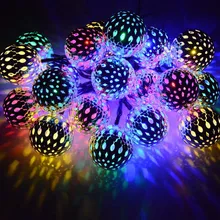 DCOO Solar String Lights Moroccan Ball 15ft 20LED Globe Fairy Solar Powered Orb Lantern Christmas Lighting For Outdoor Garden DCOO Solar String Lights Moroccan Ball 15ft 20LED Globe Fairy Solar Powered Orb Lantern Christmas Lighting For Outdoor Garden