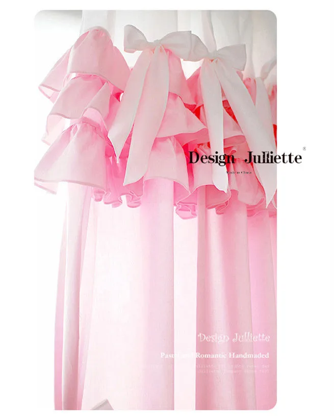 Модные шторы принцессы для торта, шторы с милым балдахином и бантом, оконные Свадебные украшения для гостиной, готовые шторы