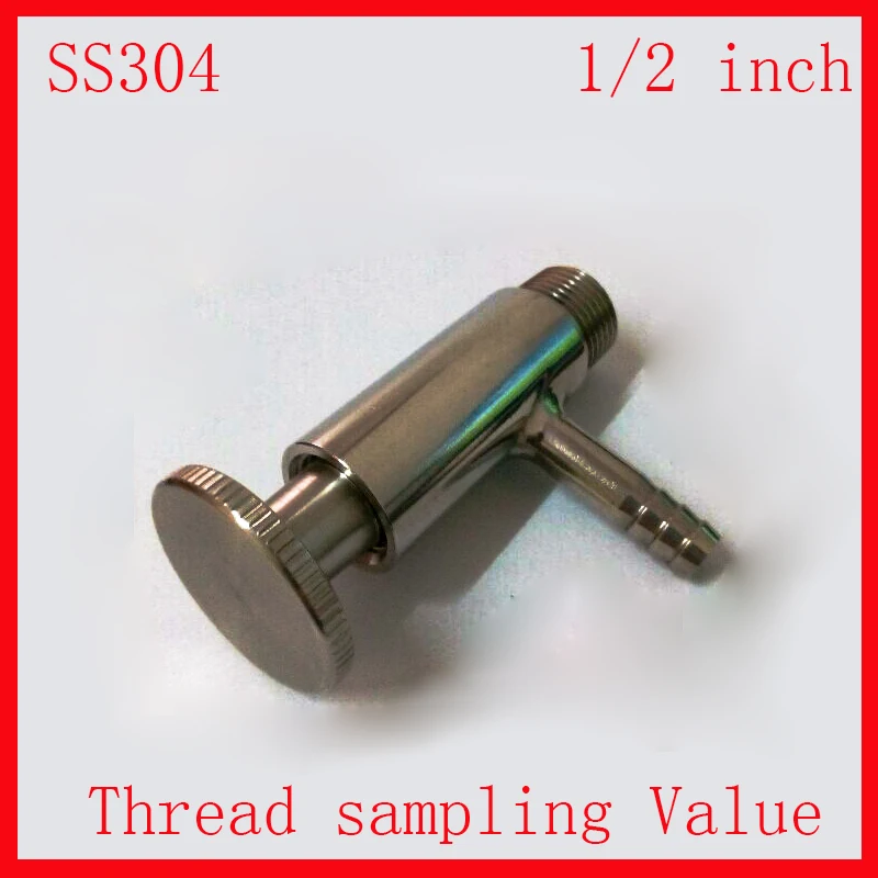 1/" СС Из Нержавеющей Стали 304 санитарно-пищевой медицины стерильность выборки клапан Thead мужской конец