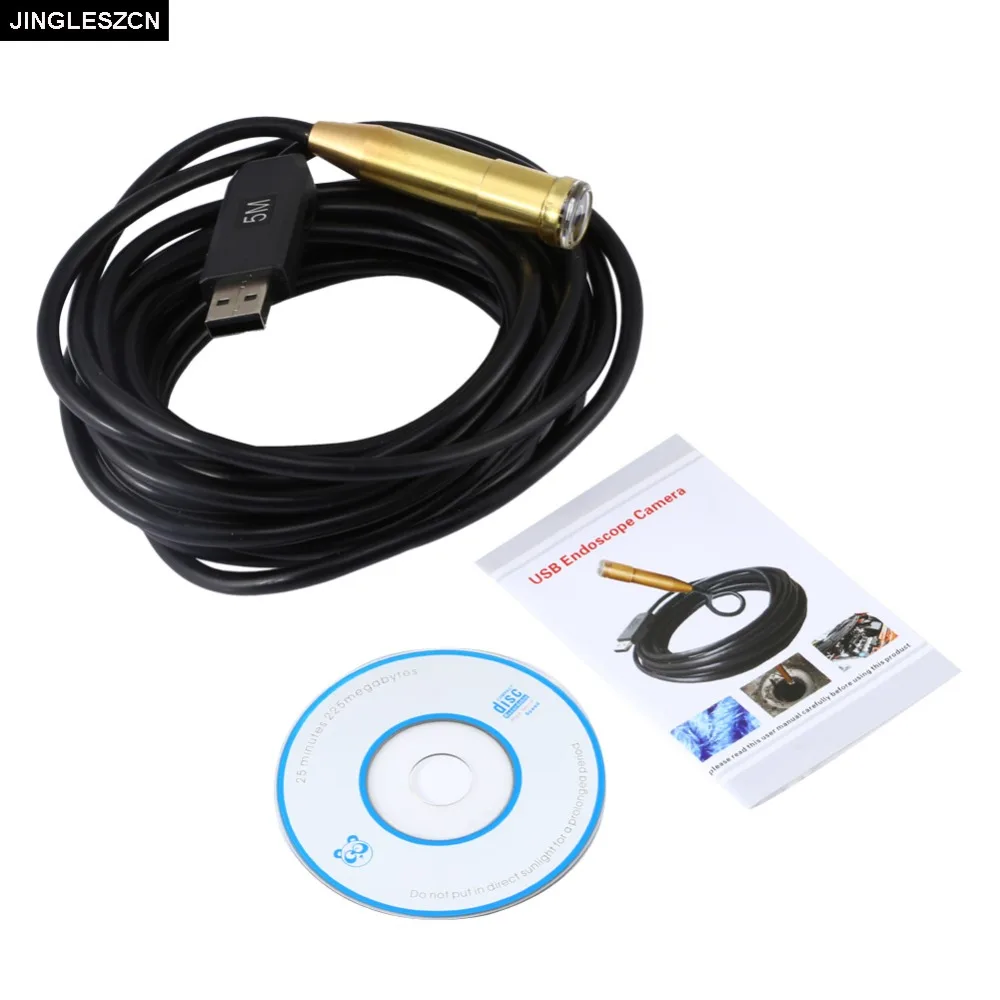 

USB Android Endoscope Camera Inspection 14.5mm 5M Adjustable 4 LED Android Phone USB Borescope Inspection Snake Tube Camera