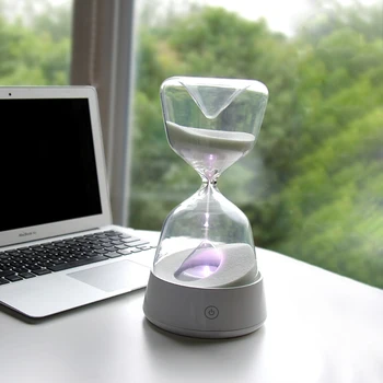 

Romantic Colorful Hourglass Timer Night Light Bedside Sleeping Timer Desk Touch Lamp Color Changed Decor Sandglass Child Gifts