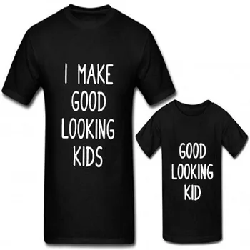 

Like Father Like Son Shirt Clothes Father Son Matching Outfits Family Look Clothings I Make Good Looking Kids Pattern Boy Shirt