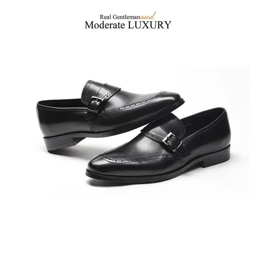 brown Grimentin Puntiaguda Diseñador Genuino Black Estilo Punta Boda Formal Italiano Zapatos De En Hebilla Vestir Cuero Deslizantes Hombre Negocios tSUqxfH