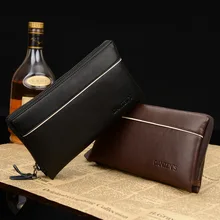 Mens Real Leather Handbags Clutch Business Hand Bag Zipped Wallet Purse Organizer
