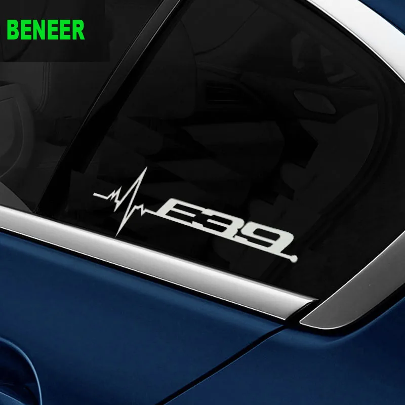 

2pcs power motorsport E28 E34 E39 E60 E61 LOGO car windows sticker Car sticker for BMW 5 series 520i 525i 530i 535i