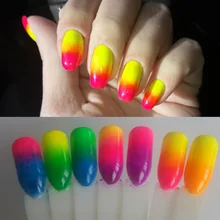 T-TIAO-клуб, 8 коробок, неоновый пигмент, порошок для ногтей, пыль, градиентный блеск, переливающийся акриловый порошок, красочное украшение для дизайна ногтей