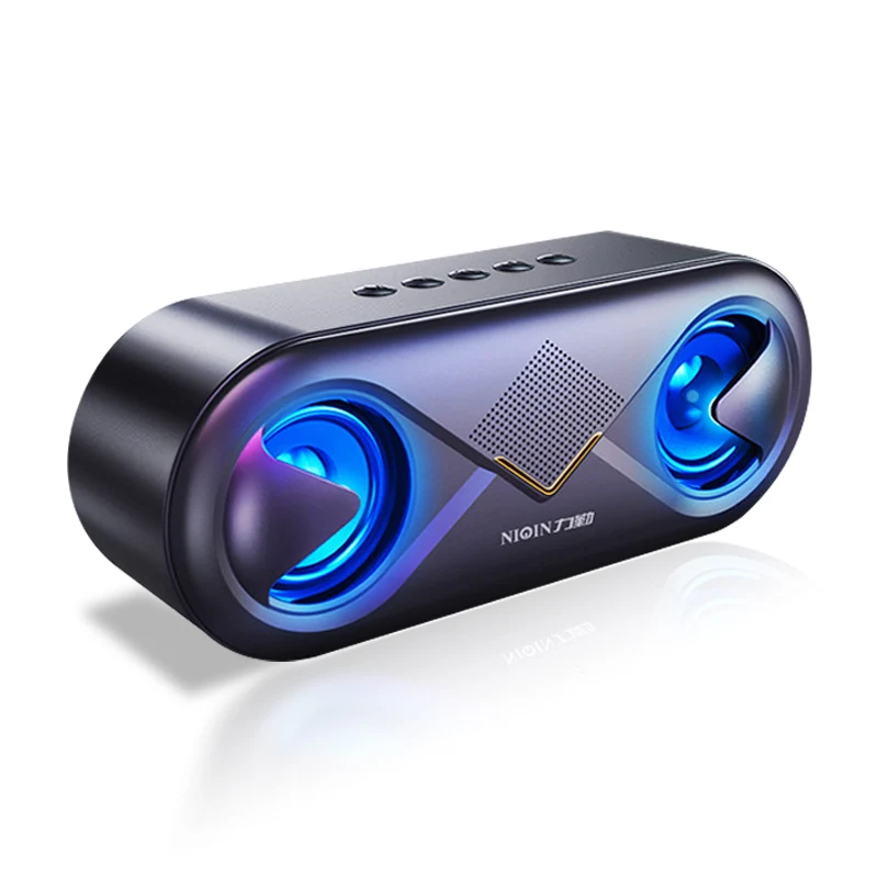 

2019 NEW 6D stereo sound Portable Bluetooth speaker 10W Wireless Loudspeaker outdoor speaker support TF card/usb drive/AUX