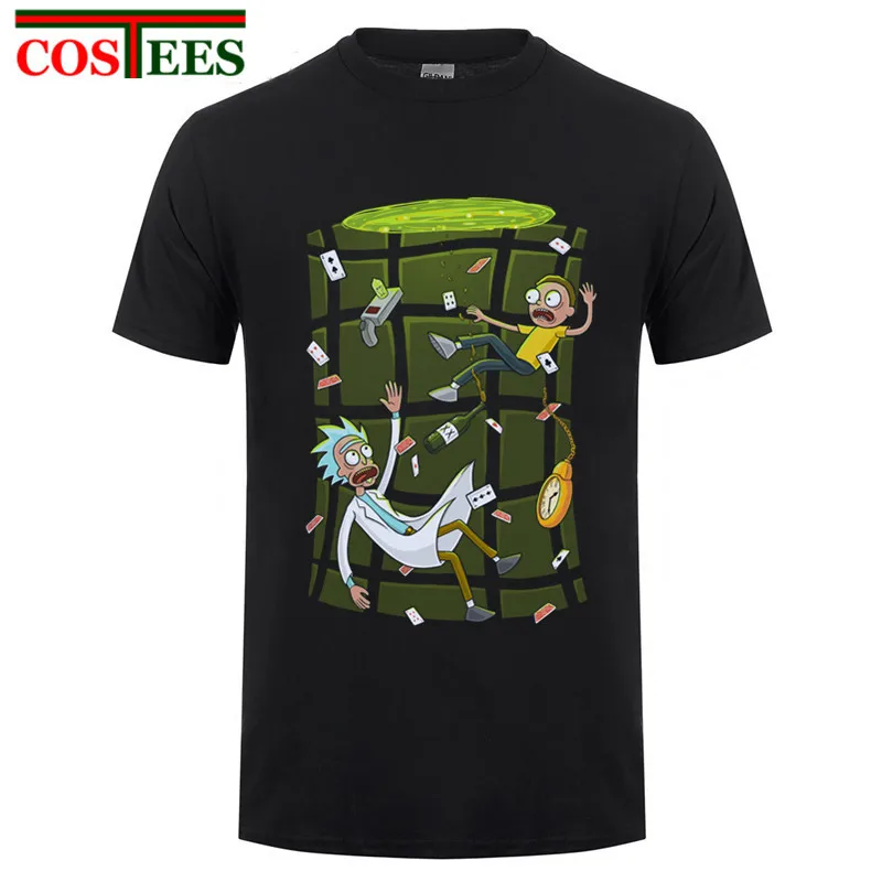 Ricked in Wonderland Rick And Morty T Shirt Men's Tops Clothing Teenage O Neck Short Sleeve T-Shirt Classic Men suprem Tee shirt