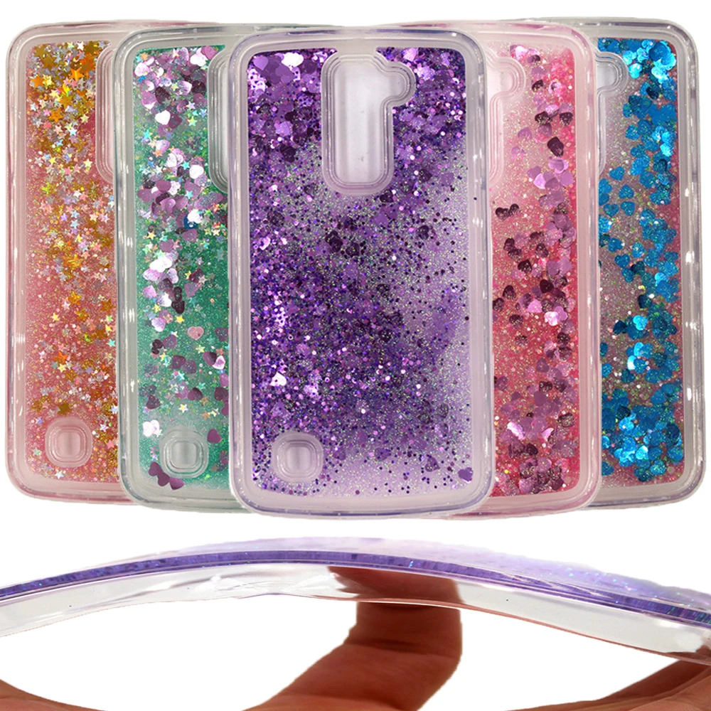 

Dynamic Liquid Glitter Heart Star Quicksand Soft TPU Cases sFor LG K10 K 10 LTE K420N K430 K430DS 5.3 Back Cover Phone Bags