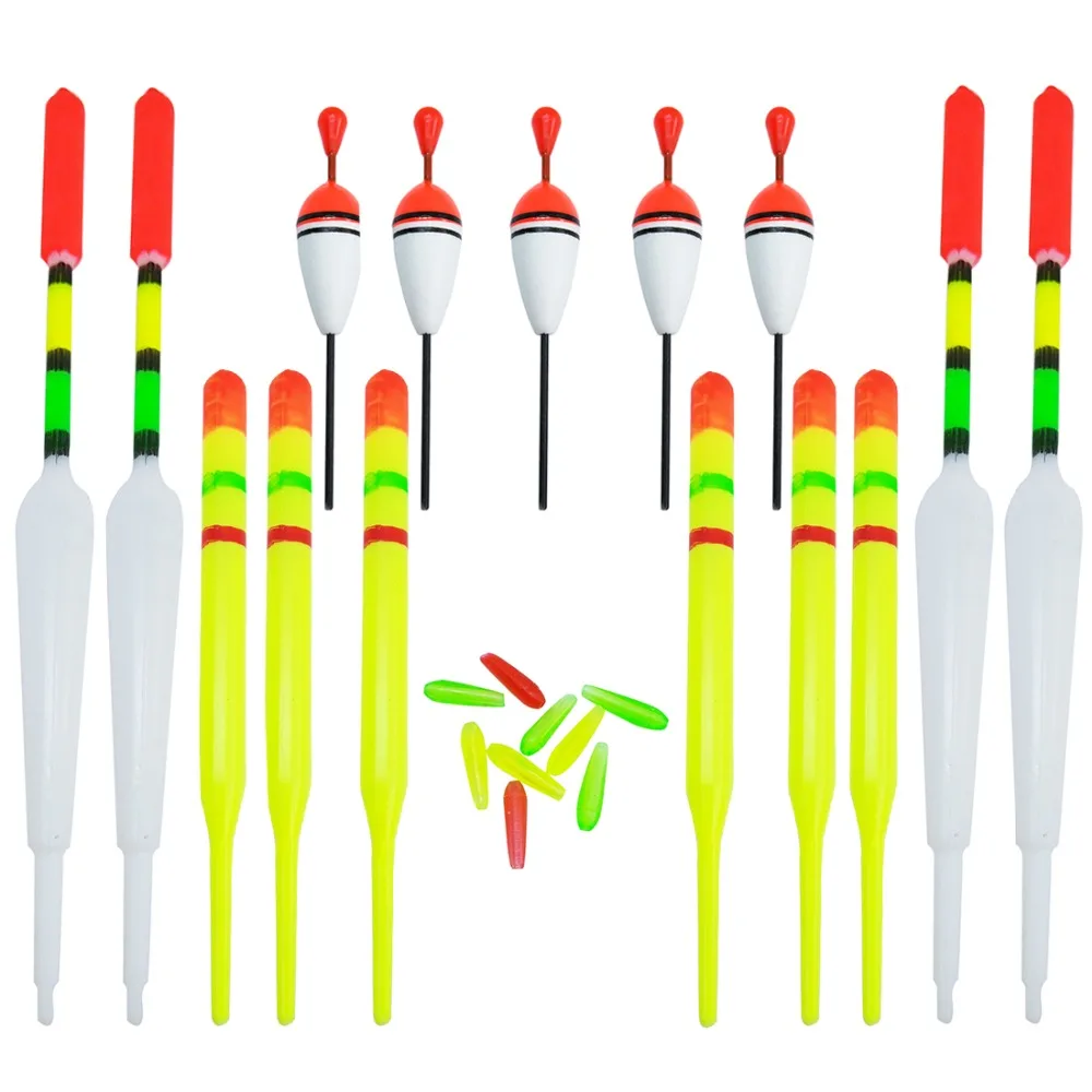 1 set 15pieces Sea Fishing Floats Vertical Buoy Bobbers Float Pencil