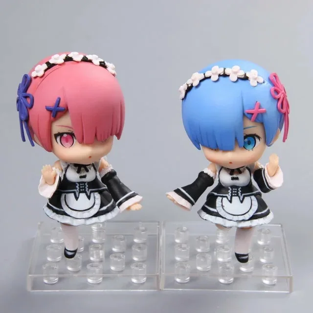 SAINTGI ноль Hajimeru NENDOROID Isekai Seikatsu Rem ОЗУ японского аниме фигурку игрушки 10 см 2 шт. ПВХ