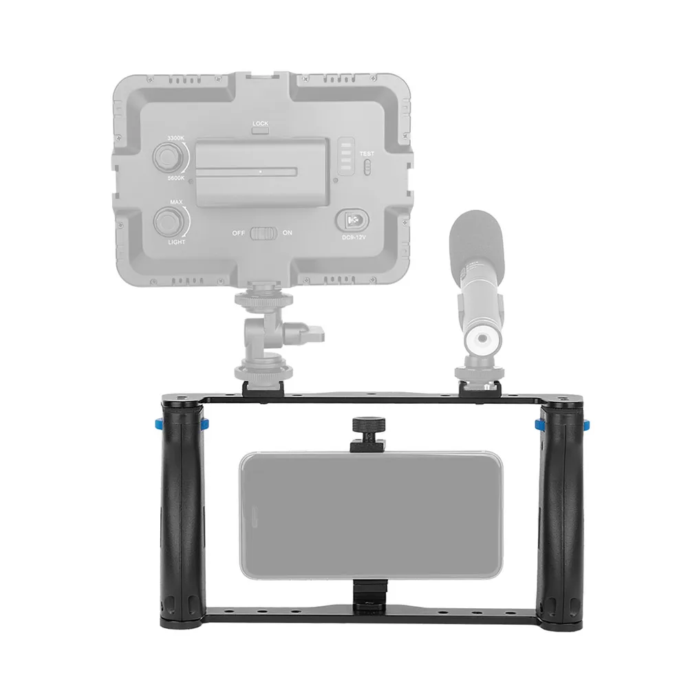 Andoer двойной портативный смартфон держатель для фотографического кронштейна с зажимом для телефона 1/4 дюймов крепление для винта холодное крепление для обуви