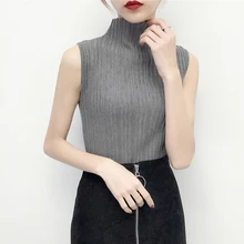 AmberHeard, летняя Женская водолазка, вязаный свитер, пуловер, сексуальный жилет, топы, Повседневный, эластичный, Джерси, Mujers, кашемировый джемпер