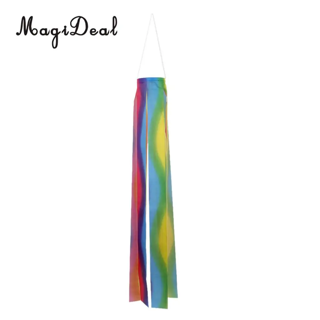 1Pc Japanese Rainbow Windsock Carp Flag Koi Nobori Wind Streamer Hanging Kite Decor for Garden Yard Park Festival Children Toys
