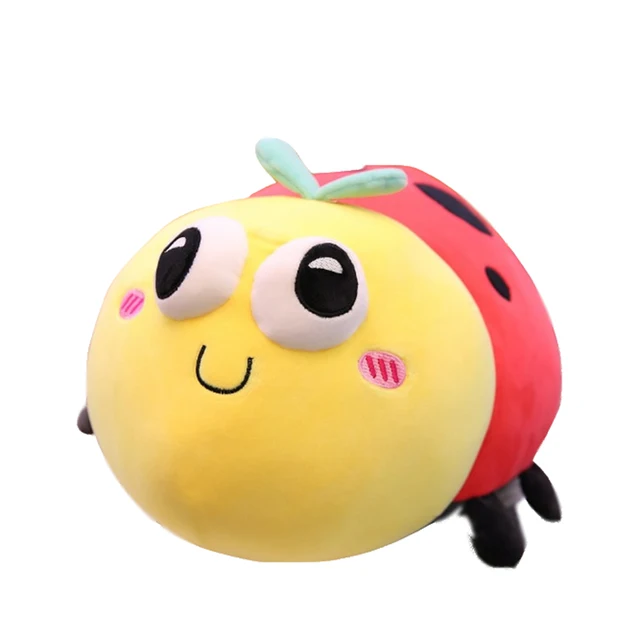 Kawaii Ladybug Plush Dolls Creative Ladybird Insect Plush Toy Soft Hold Doll Pillow Cushion Novelty Children Birthday Gift