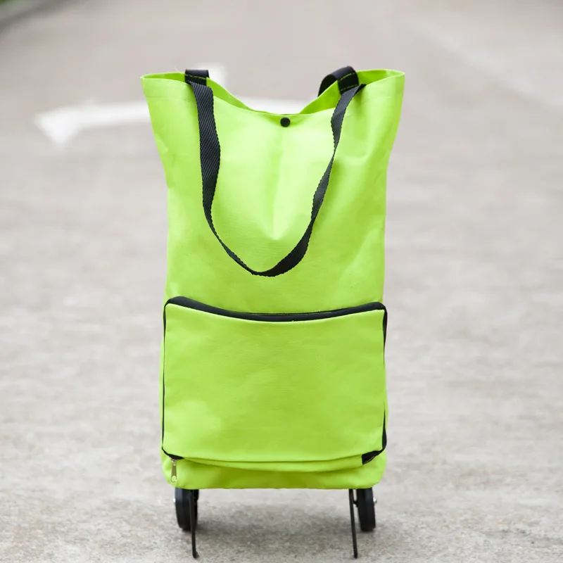 Home travel bag shopping driver pull bag folding dual use with wheel shopping bag tug bag wagon