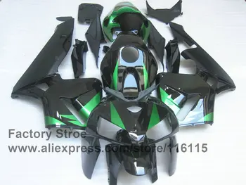 

7gifts 100% Injection Molding fairings hulls for HONDA 05 06 CBR 600 RR 2005 2006 CBR600RR black green fairing body parts