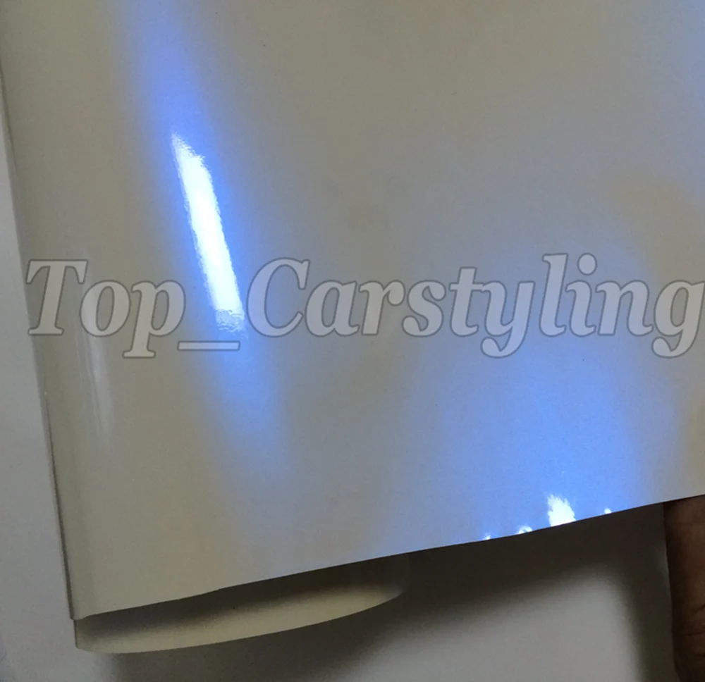 Pearlescent white glossy white vinyl car wrapping film 3M ARLON CHAMELON PEARL WRAP SATIN (7)