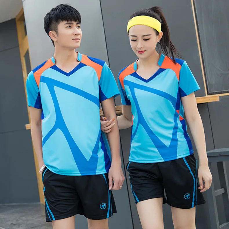 

2018 new short-sleeved badminton clothing , couples sports shirt table tennis clothes , tennis shirt girl , badminton tshirts