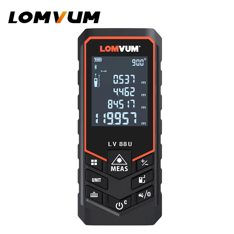 LOMVUM Laser Rangefinder 50M 80M 100M 120M Laser Distance Meter Mini Bluetooth Tape Range Finder USB Diastimeter Measure LOMVUM Laser Rangefinder 50M 80M 100M 120M Laser Distance Meter Mini Bluetooth Tape Range Finder USB Diastimeter Measure