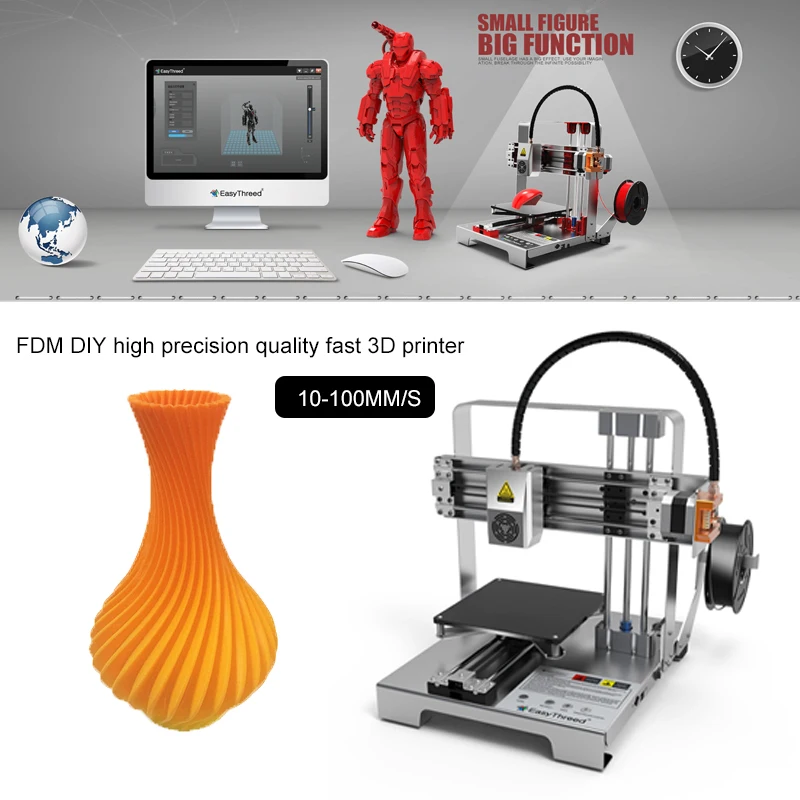 

DIY Kit 3D printer Large Plus Size Full Metal TFT Touch Screen 3d Printer High Precision Impresora Parts 3D Drucker