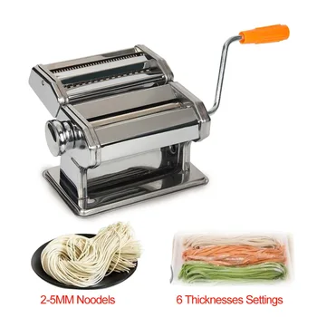 

Stainless Steel Manual Noodle Press Machine Household Multifunctional Dumplings Wonton Skin Rolling Machine with Hand Crank