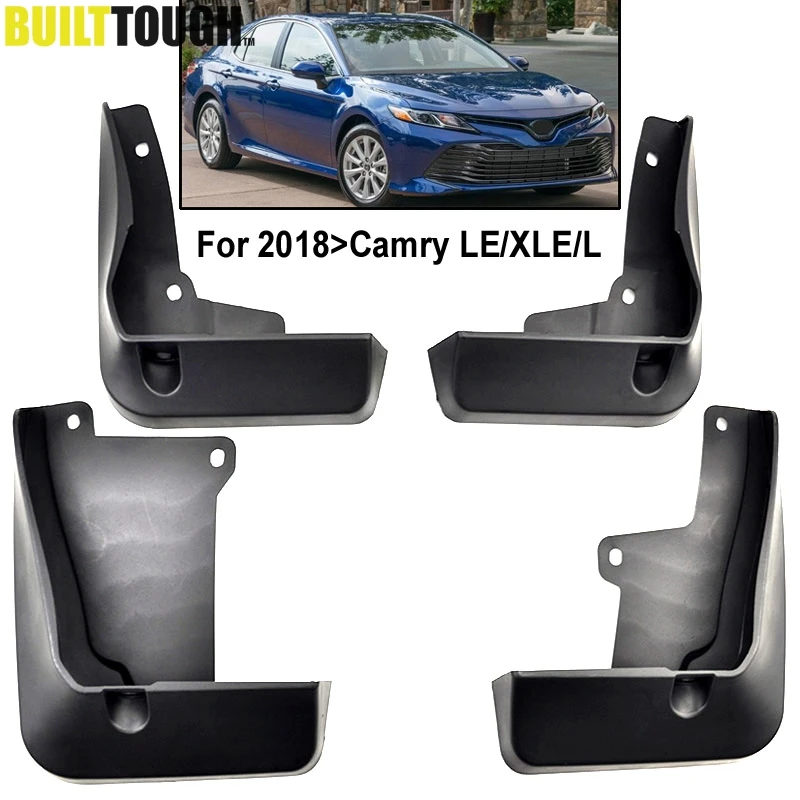 Set Molded Car Mud Flaps For Toyota Camry 2018 2019 Base LE XLE XV70