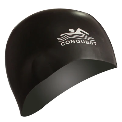 H653 Распродажа Мужская/Женская водонепроницаемая Весенняя силиконовая шапочка для купания Удобная Профессиональная шапочка для плавания - Цвет: Черный