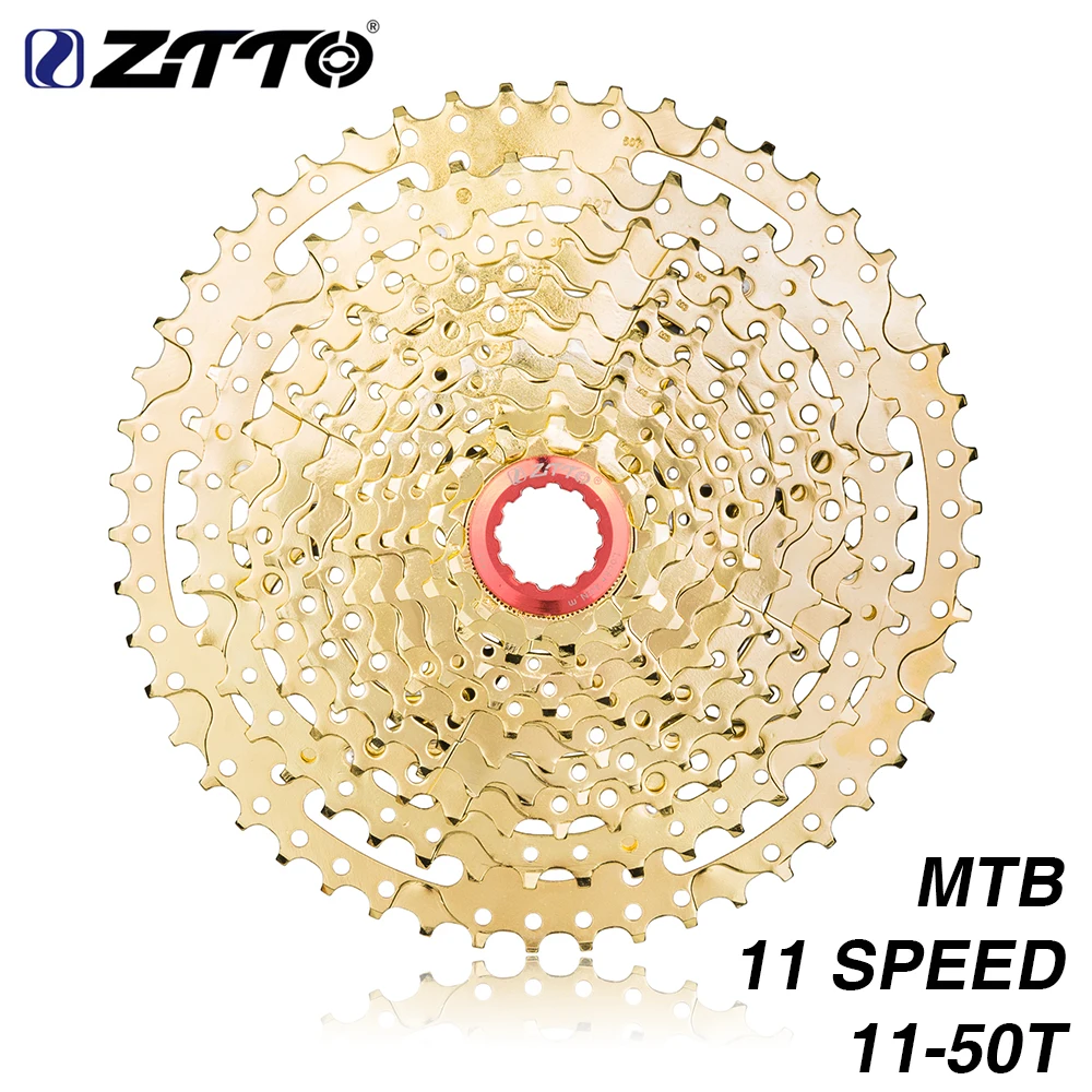 ZTTO MTB 11 скоростей Золотая кассета 11s 11-50 t широкий коэффициент Сверхлегкий Золотой свободного хода горный велосипед части для gx XX1 m8000