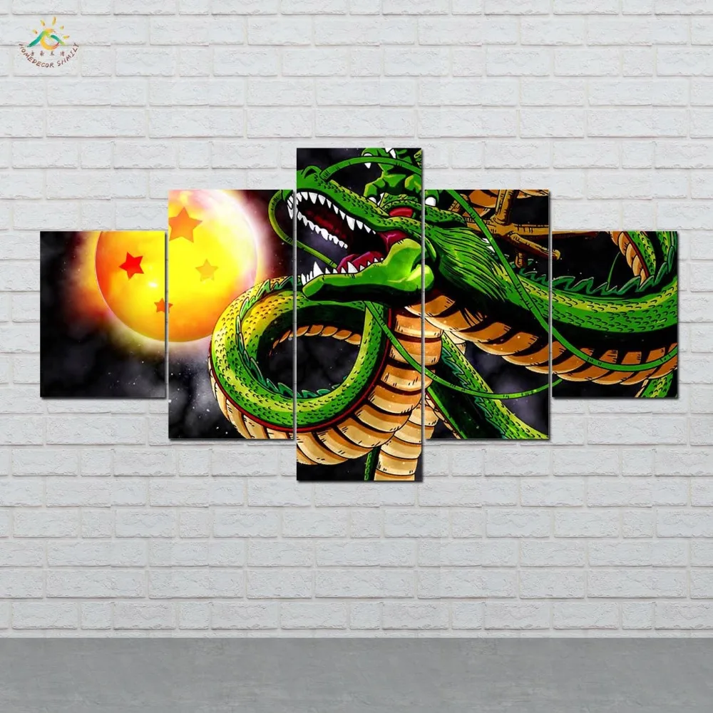 

Anime Dragon Ball No. 4 Ball Picture And Poster Canvas Painting Modern Wall Art Print Pop Art Wall Pictures 5 Pieces