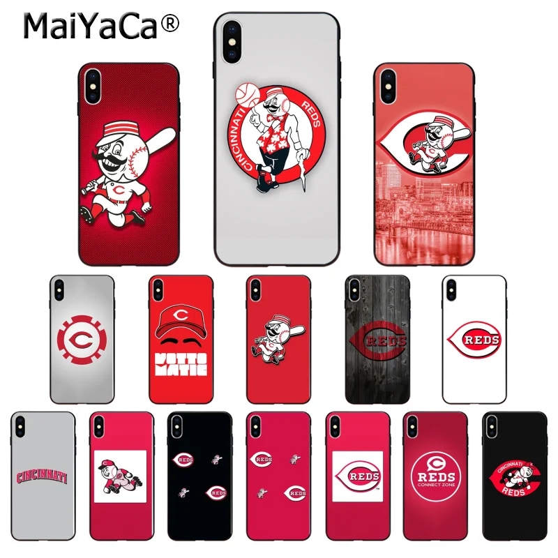 Мягкий силиконовый чехол MaiYaCa Cincinnati для iPhone 5 5Sx 6 7 7plus 8 8Plus X XS MAX XR | Мобильные
