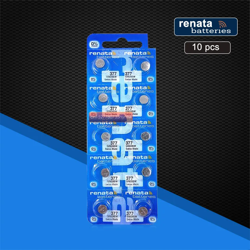 

10pc RETAIL Brand New LONG LASTING 377 SR626SW SR626 V377 AG4 Watch Battery Button Coin Cell Swiss Made 100% Original