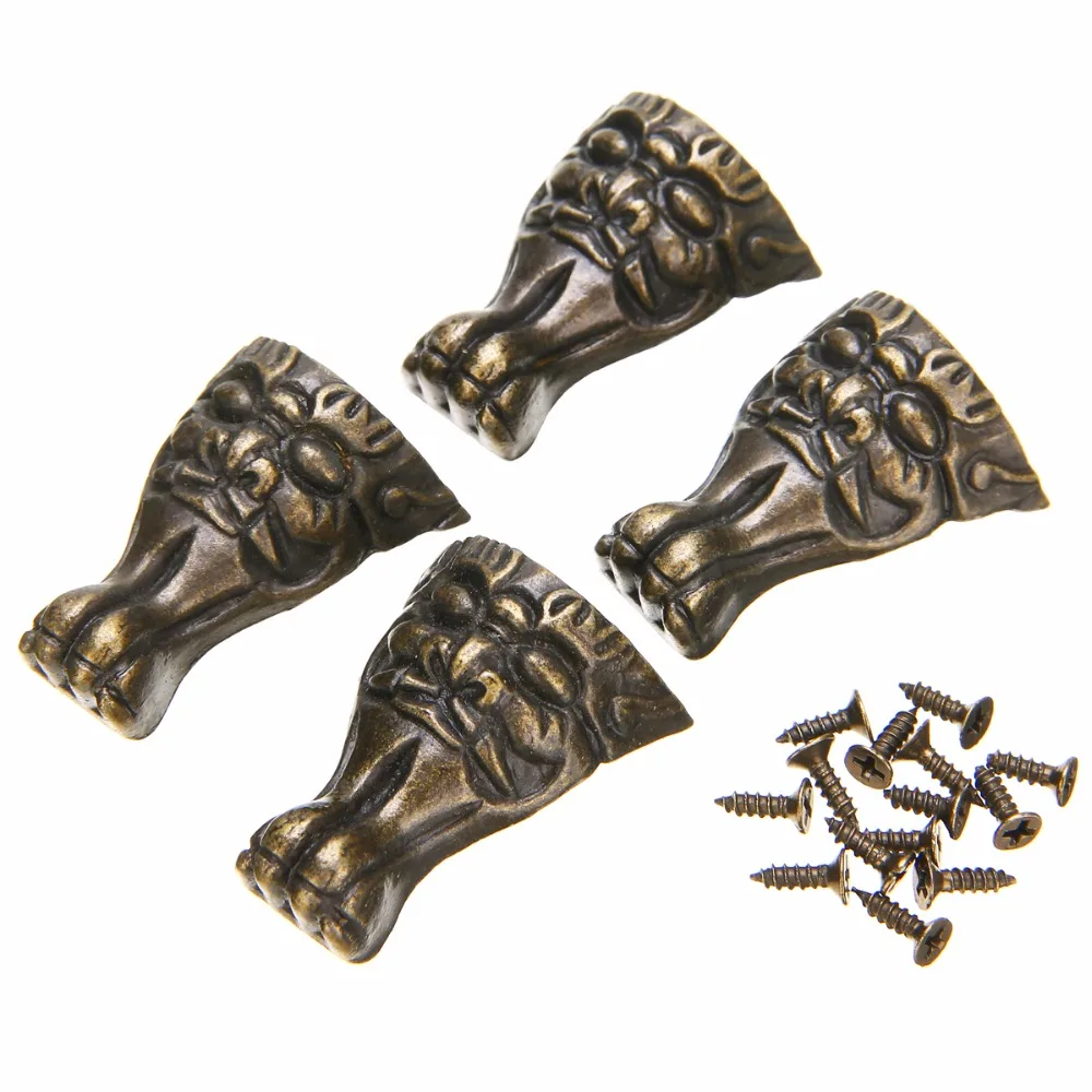 High Quality 4pcs/set Alloy Jewelry Chest Wood Box Feet Leg Decoration Chair Desk Corner Protector Decor With Screws Mayitr High Quality 4pcs/set Alloy Jewelry Chest Wood Box Feet Leg Decoration Chair Desk Corner Protector Decor With Screws Mayitr